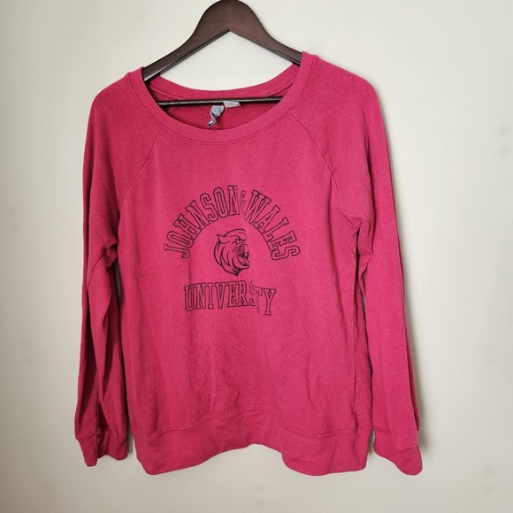 Johnson & Wales University Pink Crewneck Sweatshirt MV Sport Women’s Large JWU - Picture 1 of 10